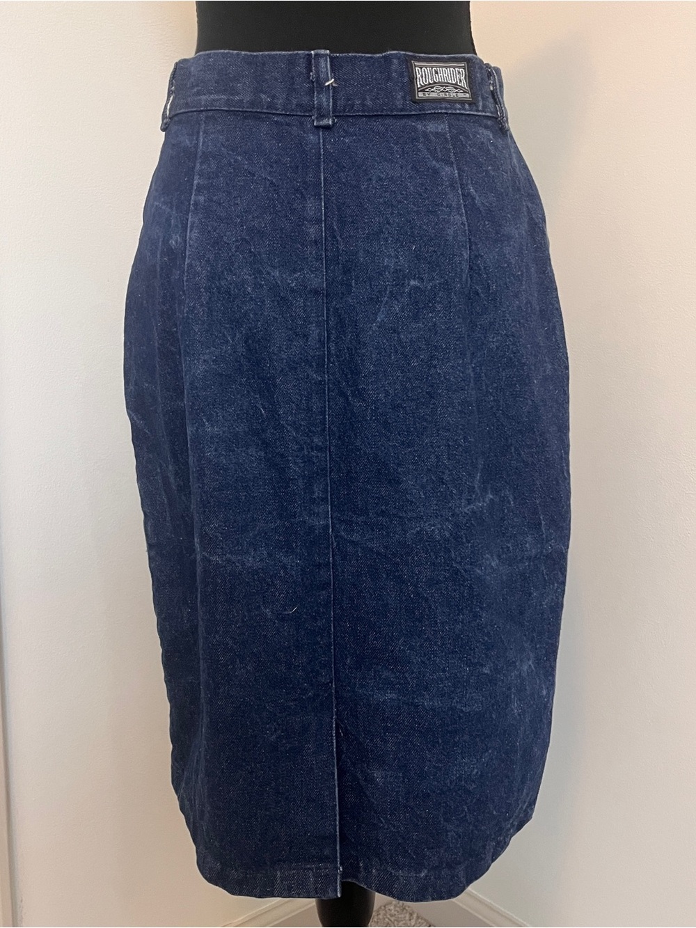 Vintage Roughrider Denim Western Skirt | Embossed Panel | Cowgirl Chic - Picture 6 of 7